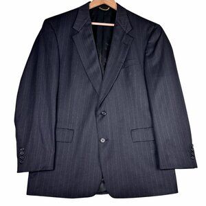 Hart Schaffner & Marx Gold Trumpeter Men’s 42R Pinstripe 100% Wool Blazer Jacket